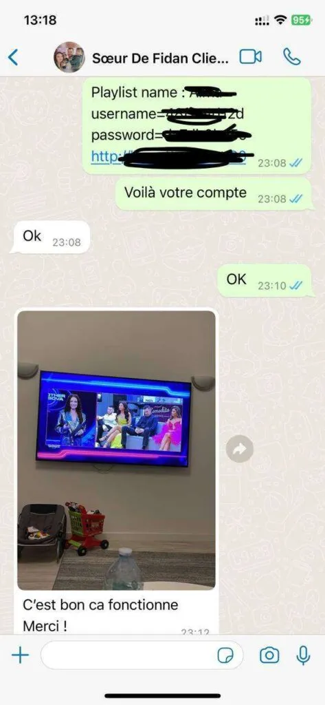 Hypo TV WhatsApp Customer Support Confirmation